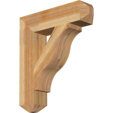 Ekena Millwork Funston Craftsman Rough Sawn Bracket, Western Red Cedar, 6"W x 26"D x 30"H BKT06X26X30FST04RWR